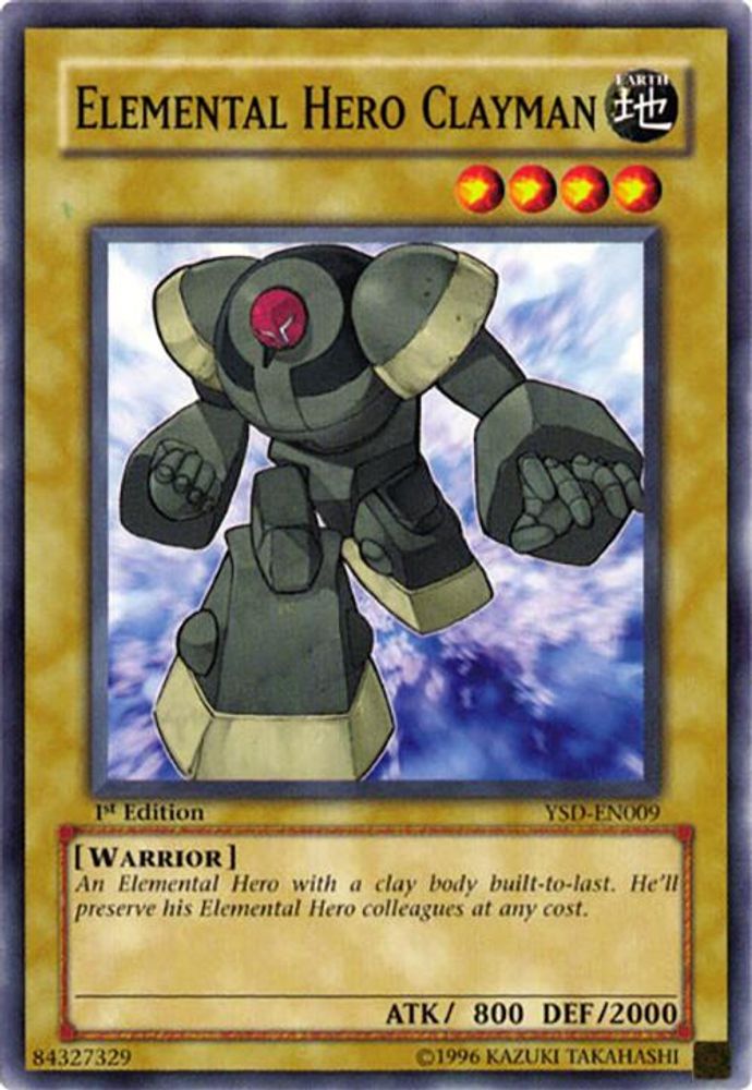 Elemental Hero Clayman, 1st-edition, front