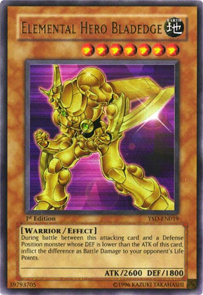 Elemental Hero Bladedge, 1st-edition, front