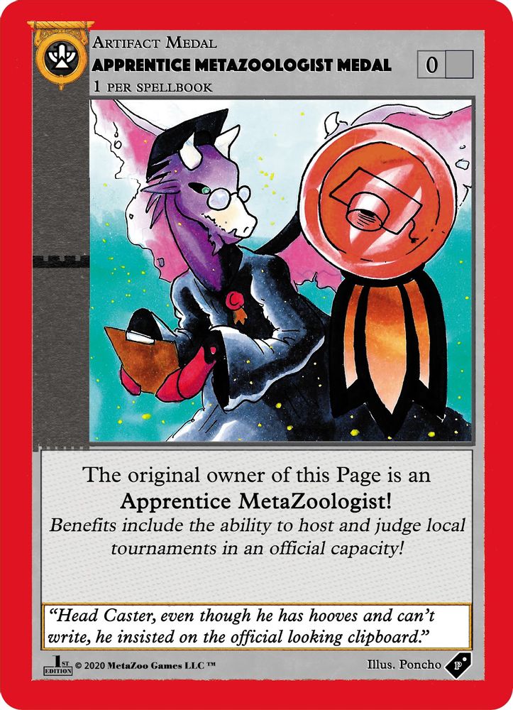 Apprentice Metazoologist Medal, Standard, front