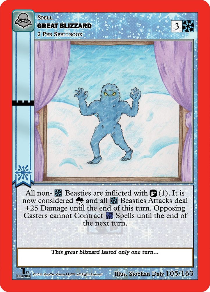 Great Blizzard, Standard, front