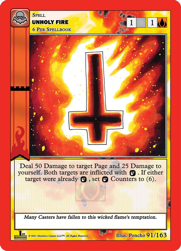 Unholy Fire, Standard, front