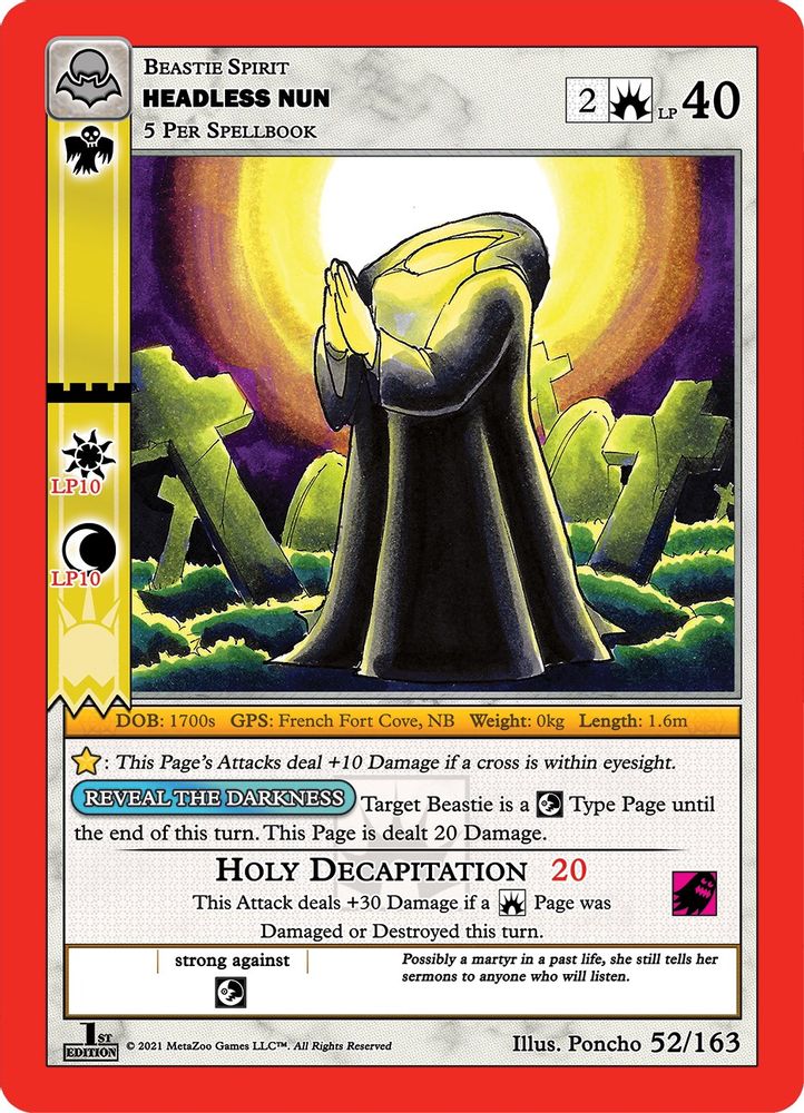 Headless Nun, Standard, front