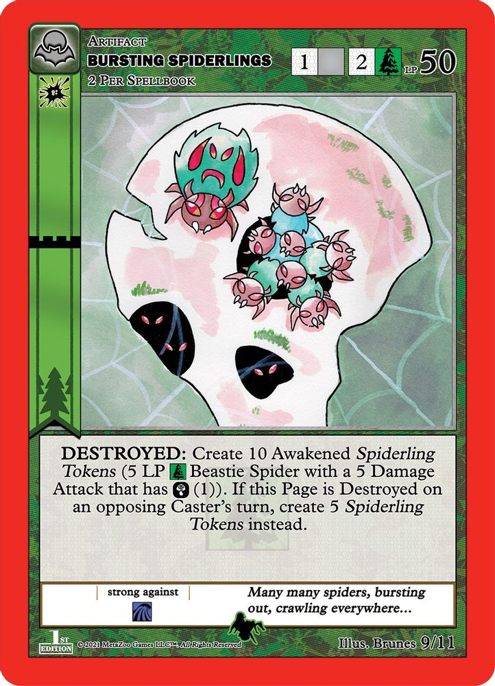 Bursting Spiderlings, Standard, front