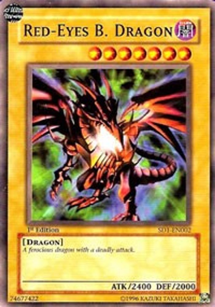 Red-Eyes B. Dragon, 1st-edition, front