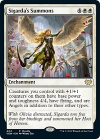Sigarda's Summons (VOW Bundle), Unique and Miscellaneous Promos