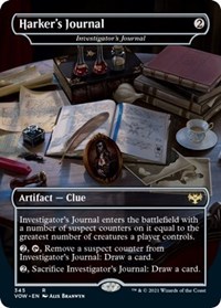 Harker's Journal - Investigator's Journal, Innistrad: Crimson Vow