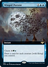 Winged Portent (Extended Art), Innistrad: Crimson Vow