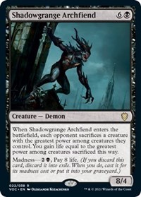 Shadowgrange Archfiend, Commander: Innistrad: Crimson Vow