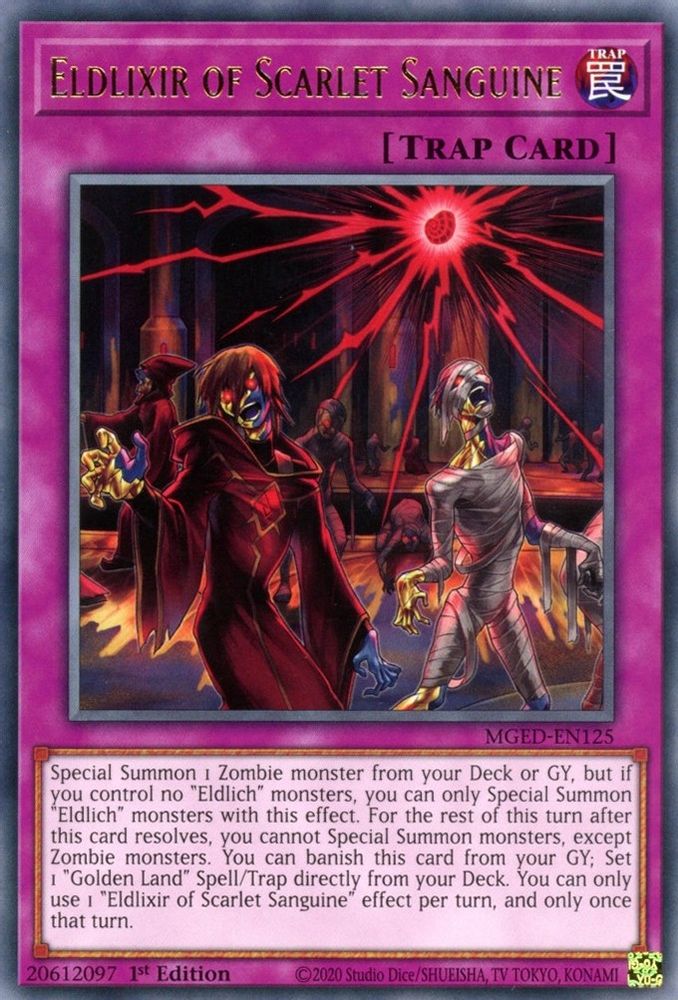 Eldlixir of Scarlet Sanguine, 1st-edition, front