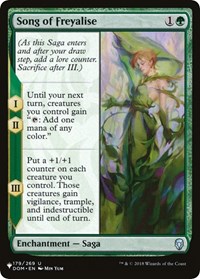 Song of Freyalise, The List Reprints