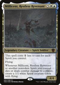 Millicent, Restless Revenant (Display Commander) - Thick Stock, Commander: Innistrad: Crimson Vow