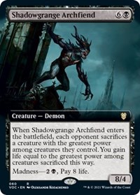 Shadowgrange Archfiend (Extended Art), Commander: Innistrad: Crimson Vow