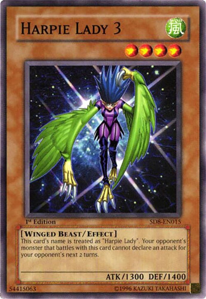 Harpie Lady 3, 1st-edition, front