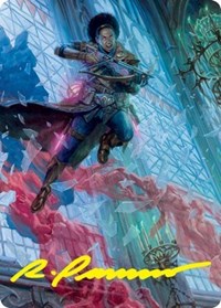Kaya, Geist Hunter Art Card (Gold-Stamped Signature), Art Series: Innistrad: Crimson Vow