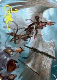 Angelic Quartermaster Art Card (Gold-Stamped Signature), Art Series: Innistrad: Crimson Vow