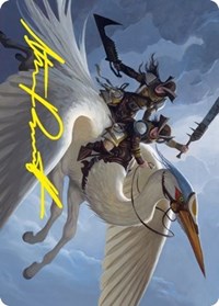 Gryffwing Cavalry Art Card (Gold-Stamped Signature), Art Series: Innistrad: Crimson Vow