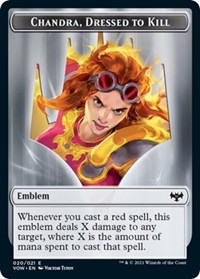 Emblem - Chandra, Dressed to Kill, Innistrad: Crimson Vow