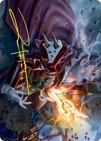Flame-Blessed Bolt Art Card (Gold-Stamped Signature), Art Series: Innistrad: Crimson Vow
