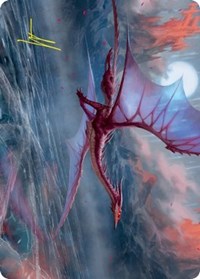 Manaform Hellkite Art Card (Gold-Stamped Signature), Art Series: Innistrad: Crimson Vow
