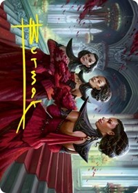 Olivia's Attendants Art Card (Gold-Stamped Signature), Art Series: Innistrad: Crimson Vow