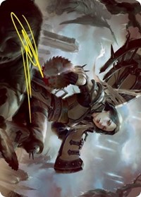 Sawblade Slinger Art Card (Gold-Stamped Signature), Art Series: Innistrad: Crimson Vow