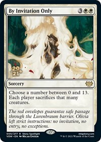 By Invitation Only, Prerelease Cards