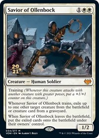 Savior of Ollenbock, Prerelease Cards