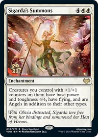 Sigarda's Summons, Prerelease Cards