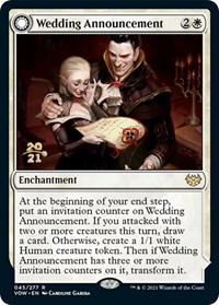 Wedding Announcement, Prerelease Cards