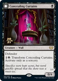 Concealing Curtains, Prerelease Cards