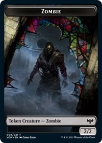 Zombie (008) // Dragon Illusion Double-Sided Token, Innistrad: Crimson Vow