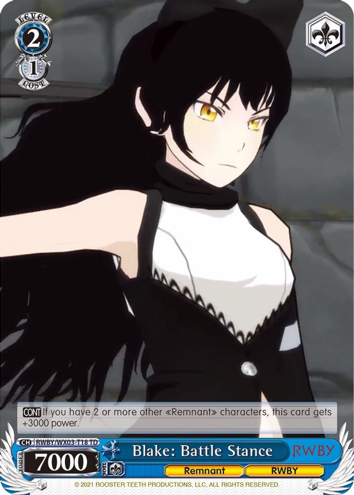 Blake: Battle Stance, Standard, front