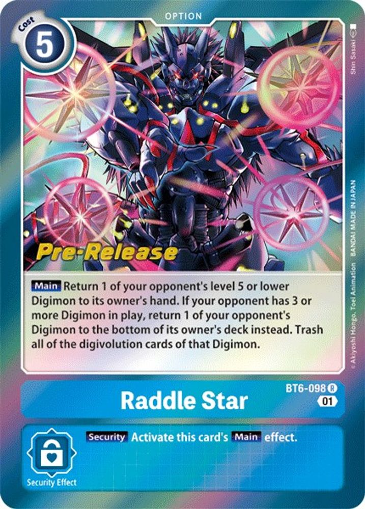 Raddle Star, Foil, front