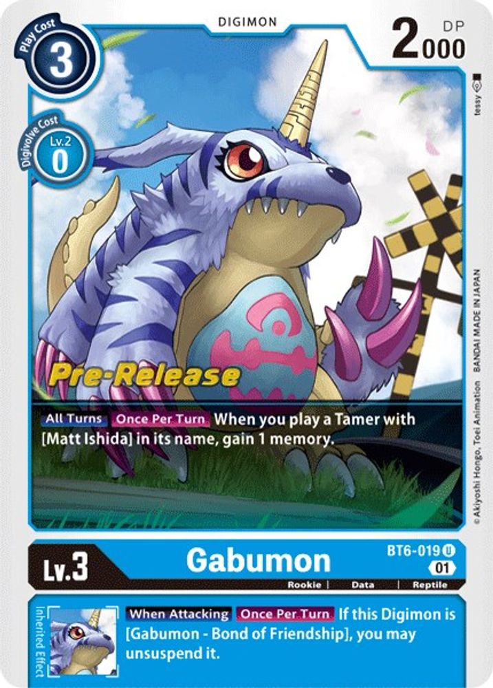 Gabumon, Foil, front