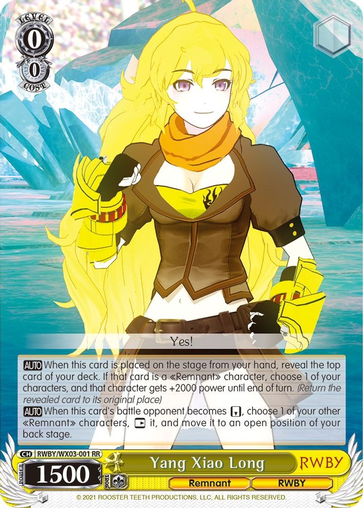 Yang Xiao Long, Standard, front