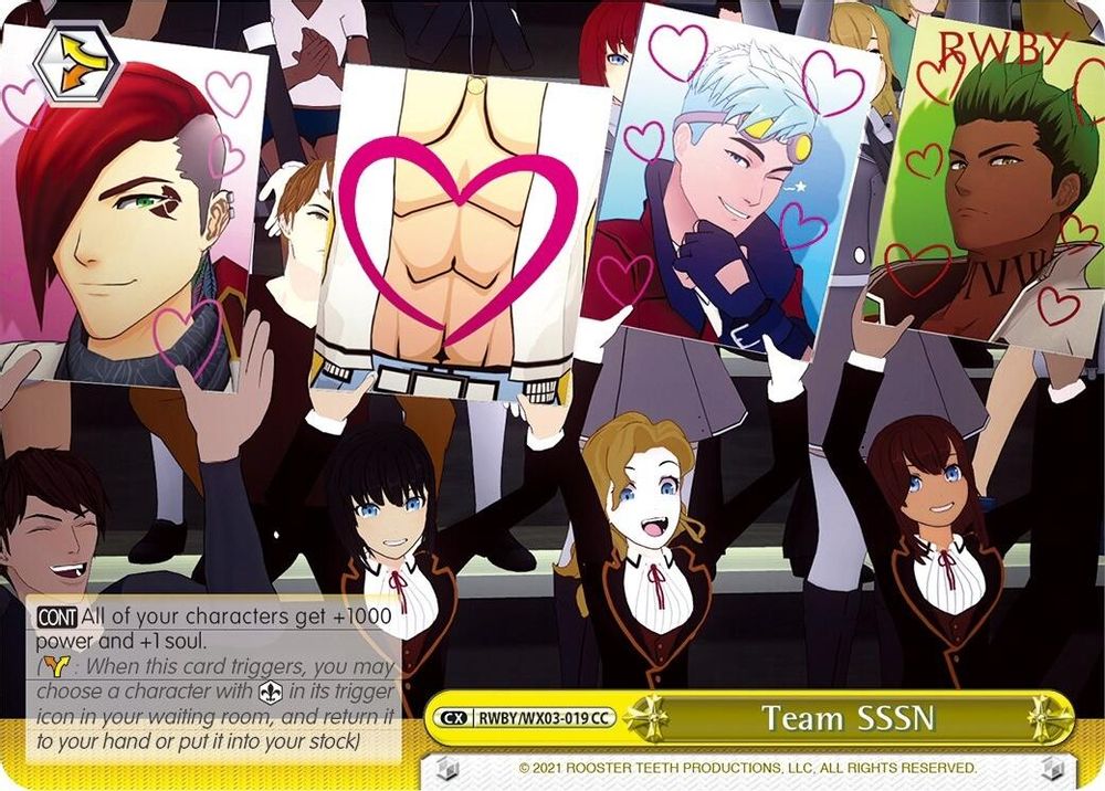 Team SSSN, Standard, front