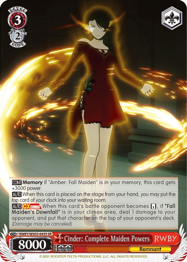 Cinder: Complete Maiden Powers (SR), Standard, front