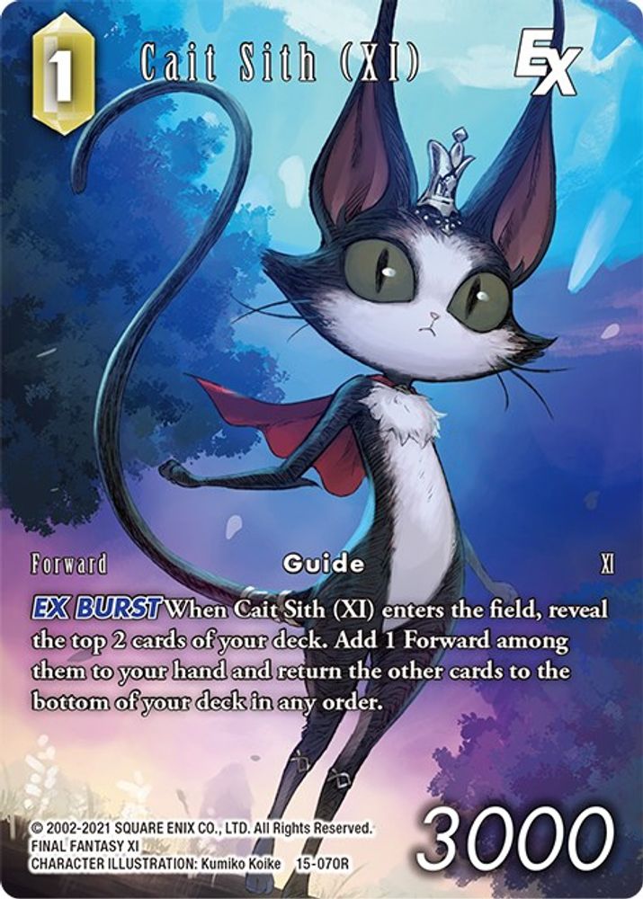 Cait Sith (XI) EX (Full Art), Foil, front