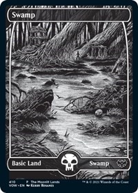 Swamp (Moonlit Land) (Foil Etched), WPN & Gateway Promos