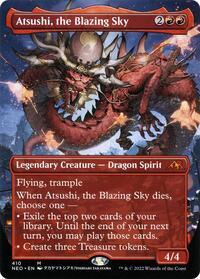 Atsushi, the Blazing Sky (Borderless), Kamigawa: Neon Dynasty