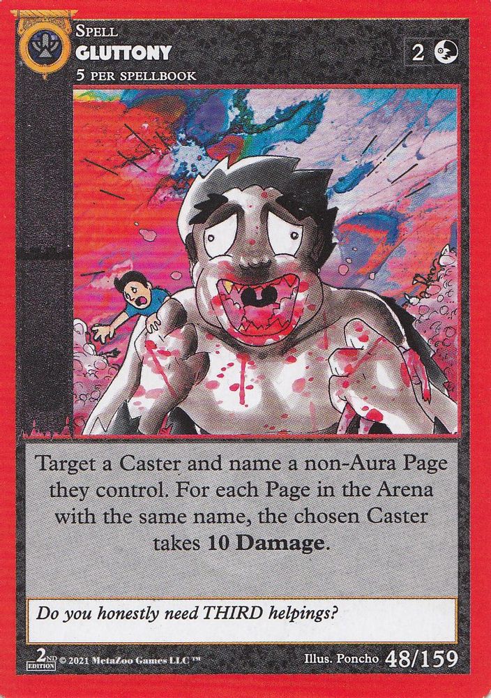 Gluttony, Standard, front