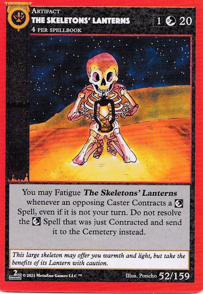 The Skeletons' Lanterns, Standard, front