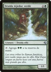 Greenweaver Druid (Spanish) - "Druida tejedor verde", Magic Encyclopedia 2011 (Salvat)