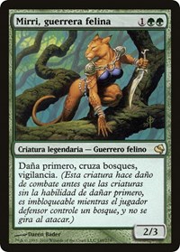 Mirri, Cat Warrior (Spanish) - "Mirri, guerrera felina", Magic Encyclopedia 2011 (Salvat)