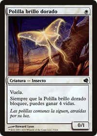 Goldenglow Moth (Spanish) - "Polilla brillo dorado", Magic Encyclopedia 2011 (Salvat)