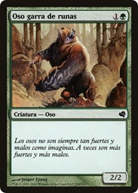 Runeclaw Bear (Spanish) - "Oso garra de runas", Magic Encyclopedia 2011 (Salvat)