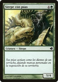 Spined Wurm (Spanish) - "Sierpe con puas", Magic Encyclopedia 2011 (Salvat)