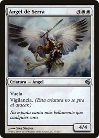 Serra Angel (Spanish) - "Angel de Serra", Magic Encyclopedia 2011 (Salvat)