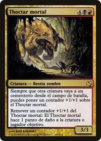 Deathbringer Thoctar (Spanish) - "Thoctar mortal", Magic Encyclopedia 2011 (Salvat)
