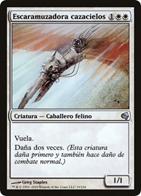 Skyhunter Skirmisher (Spanish) - "Escaramuzadora cazacielos", Magic Encyclopedia 2011 (Salvat)